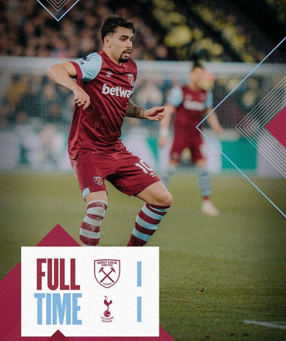 西汉姆联逼平布莱顿,保持不败 西汉姆联逼平布莱顿,保持不败